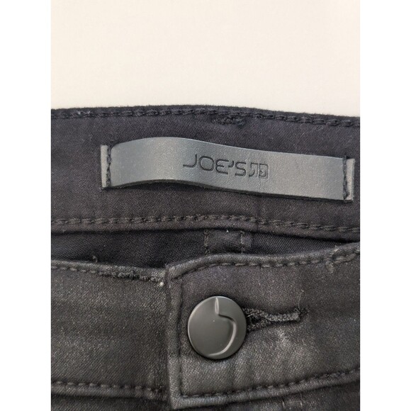 Joe's Jeans Black Sheen Skinny High Waisted 31 Ankle The Charlie - Picture 4 of 13